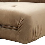 Дизайнерский угловой диван с велюровой светло-коричневой обивкой Fosse Sofa варинант исполнения - 8 | Loft Concept в Краснодаре