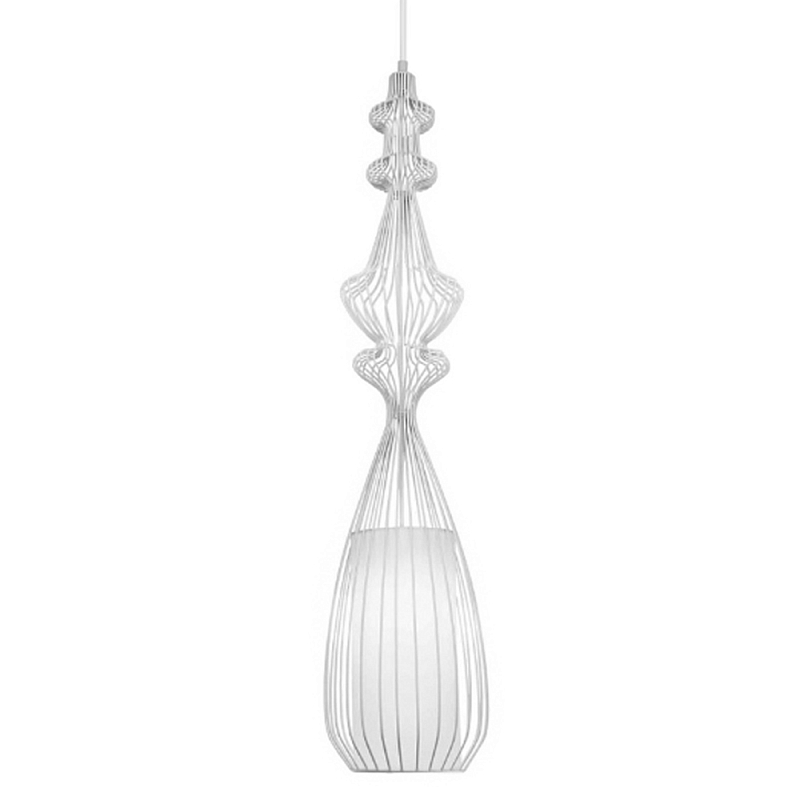 Подвесной светильник Wire Dream Pendant 1 Белый Белый Подвесной светильник Wire Dream Pendant 1 Белый Белый в Краснодаре | Loft Concept