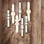 Подвесной светильник из дымчатого стекла цилиндрической формы с чёрным металлическим основанием Hiding secrets варинант исполнения - 8 | Loft Concept в Краснодаре