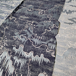 Мебельная ткань Вышивка темно-серый цвет 130 см T2-40 варинант исполнения - 2 | Loft Concept в Краснодаре