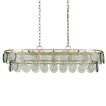 Люстра овальной формы с каскадом из декоративных элементов Harmony of Light варинант исполнения - 3 | Loft Concept в Краснодаре