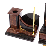 Настольный письменный набор из лемезита и змеевика с декором в виде Орла в подарочной упаковке Successful Leader варинант исполнения - 5 | Loft Concept в Краснодаре