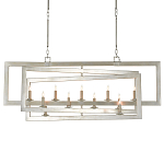 Люстра серебряная из пересекающихся прямоугольных элементов Intersecting Rectangles варинант исполнения - 2 | Loft Concept в Краснодаре