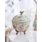 Шкатулка голубого цвета с цветочными орнаментами Blue Garden варинант исполнения - 7 | Loft Concept в Краснодаре