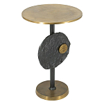 Столик приставной с абстрактным основанием и акцентом в виде золотистого диска Heavenly Space варинант исполнения - 3 | Loft Concept в Краснодаре