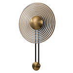 Бра с янтарным стеклянным диском и золотистыми акцентами Savio Glass Disc варинант исполнения - 1 | Loft Concept в Краснодаре