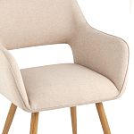 Стул в рогожке бежевого цвета NEASAN STOOL варинант исполнения - 6 | Loft Concept в Краснодаре