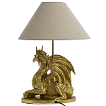Настольная лампа с абажуром Дракон Golden Dragon Lamp Beige варинант исполнения - 3 | Loft Concept в Краснодаре