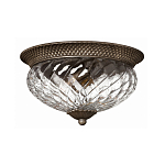 Потолочный светильник с чашеобразным плафоном из толстого волнообразного стекла и широким узорчатым основанием Hinkley варинант исполнения - 1 | Loft Concept в Краснодаре