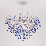 Люстра с синими стеклянными подвесками в форме капель FAIRYTREE Light варинант исполнения - 1 | Loft Concept в Краснодаре