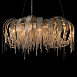 Люстра круглая подвесная с металлическими дугами и длинными цепочками 80 см Atlantis Chain варинант исполнения - 6 | Loft Concept в Краснодаре