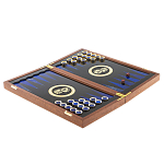 Нарды с гравюрой из натурального камня лазурит Backgammon from Stone варинант исполнения - 2 | Loft Concept в Краснодаре