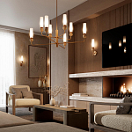 Бра с цилиндрическим матовым плафоном и шаром из камня на металлическом основании Orb Essence варинант исполнения - 8 | Loft Concept в Краснодаре