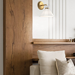 Бра с белым конусным плафоном из стекла Alora Mood варинант исполнения - 9 | Loft Concept в Краснодаре