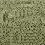 Подушка из хлопка рельефной вязки зеленого цвета Eden Line варинант исполнения - 3 | Loft Concept в Краснодаре