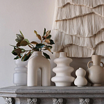 Светло-Бежевое Панно из нитей White Landscape Wall Hanging варинант исполнения - 2 | Loft Concept в Краснодаре