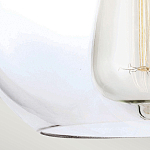 Подвесной светильник цвета никель с прозрачным стеклянным плафоном на цепи Feiss варинант исполнения - 10 | Loft Concept в Краснодаре