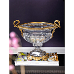 Чаша из прозрачного стекла с бронзовой подставкой и ручками Eden Garden варинант исполнения - 2 | Loft Concept в Краснодаре