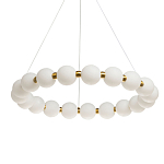 Люстра круглая с матовыми белыми шарами PEARLS Suspension варинант исполнения - 1 | Loft Concept в Краснодаре