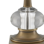 Настольная лампа с хрустальным шаром на корпусе и высоким тканевым абажуром Prism Rod варинант исполнения - 1 | Loft Concept в Краснодаре