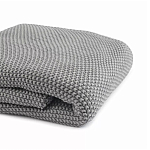 Плед из хлопка серого цвета Waffle Comfort варинант исполнения - 2 | Loft Concept в Краснодаре