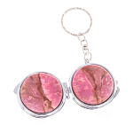 Зеркало брелок складное двухстороннее из натурального камня Родонит Stone Mirrors варинант исполнения - 6 | Loft Concept в Краснодаре