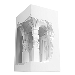 Встраиваемый в стену гипсовый светильник под покраску с колоннами и арками в античном стиле Antiquity Athena варинант исполнения - 6 | Loft Concept в Краснодаре