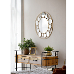 Зеркало настенное с круглыми зеркальными вставками Modern Mirror Space варинант исполнения - 2 | Loft Concept в Краснодаре