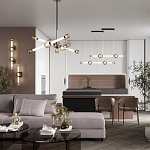 Светодиодная люстра Rovelly Black варинант исполнения - 4 | Loft Concept в Краснодаре