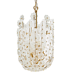 Подвесной светильник декорированный цветами из стекла Lightness of Flowers варинант исполнения - 1 | Loft Concept в Краснодаре