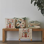 Подушка с цветочным принтом и кисточками Blooming Elegance Daisy варинант исполнения - 9 | Loft Concept в Краснодаре