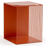 Оранжевый приставной стол из металла Lattice варинант исполнения - 1 | Loft Concept в Краснодаре