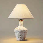 Настольная лампа с керамическим фактурным основанием и тканевым абажуром Eastern Tale варинант исполнения - 2 | Loft Concept в Краснодаре