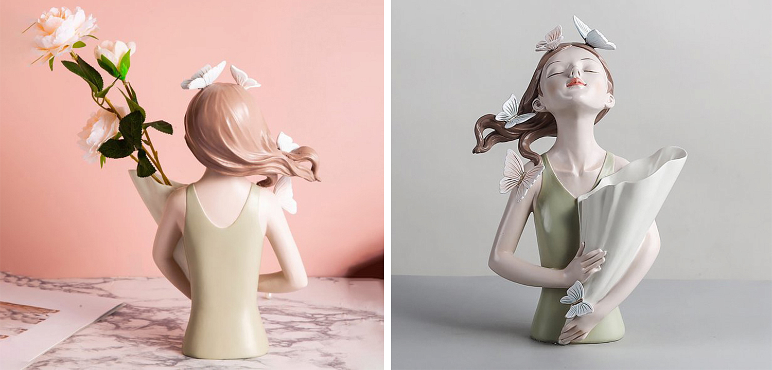 Статуэтка Butterfly Girl Vase Статуэтка Butterfly Girl Vase - Loft-Concept в Краснодаре