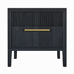 Прикроватная Тумбочка Primo с двумя ящиками Черный дуб варинант исполнения - 1 | Loft Concept в Краснодаре