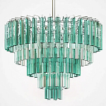 Дизайнерская люстра AQUA Blue Lagoon бирюзовое стекло несколько ярусов варинант исполнения - 1 | Loft Concept в Краснодаре