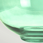 Настольная лампа с шарообразным прозрачным основанием из цветного переработанного стекла и белым цилиндрическим абажуром Elstead Lighting варинант исполнения - 5 | Loft Concept в Краснодаре