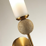 Бра с цилиндрическим матовым плафоном и шаром из камня на металлическом основании Orb Essence варинант исполнения - 10 | Loft Concept в Краснодаре