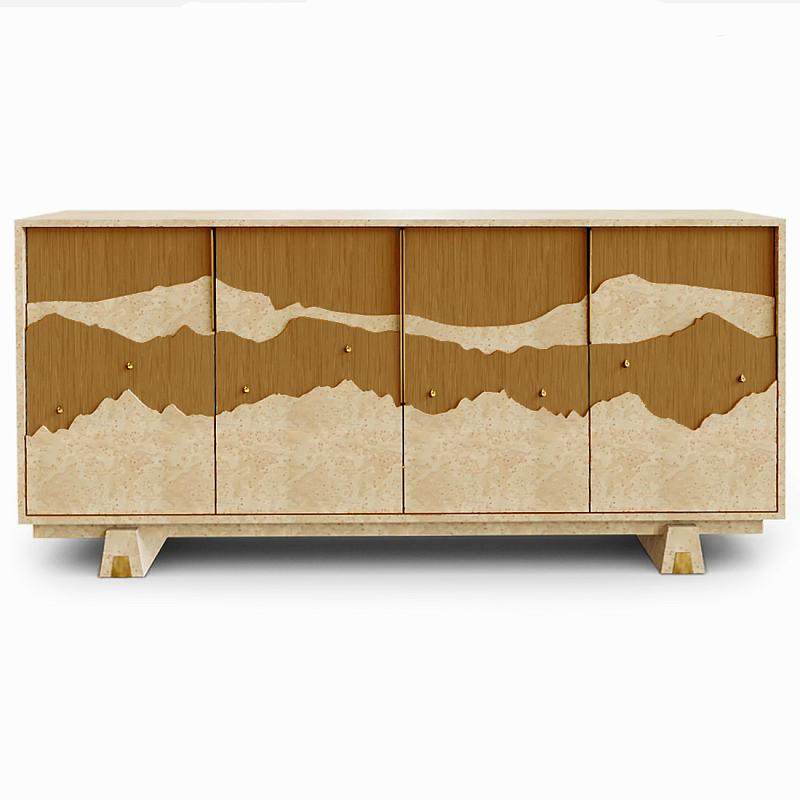 Буфет Okinawa Ginger Large Бежевый Горчичный Золотой в Краснодаре | Loft Concept 