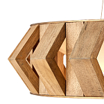 Люстра круглая из толстых деревянных реек Wooden Slats варинант исполнения - 2 | Loft Concept в Краснодаре