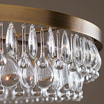 Люстра круглая с подвесками в форме стеклянных капель Glass Rain варинант исполнения - 4 | Loft Concept в Краснодаре