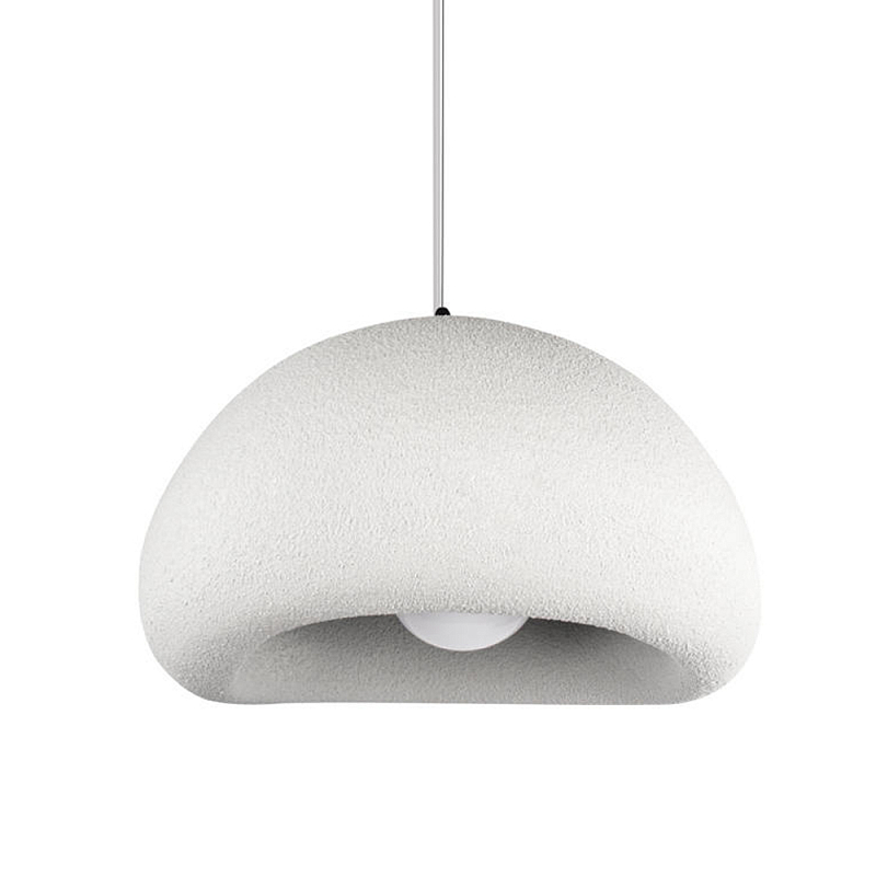 Подвесной светильник с куполообразным белым фактурным абажуром Sergey Makhno Белый в Краснодаре | Loft Concept 