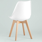 Стул с основой из пластика и мягким сиденьем Arvika White варинант исполнения - 4 | Loft Concept в Краснодаре