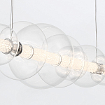 Подвесной светильник линейный с прозрачными стеклянными шарами разного диаметра Eurofase варинант исполнения - 8 | Loft Concept в Краснодаре