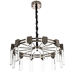 Люстра с прямоугольными хрустальными плафонами Glass Rectangles Chrome Chandelier 60 варинант исполнения - 2 | Loft Concept в Краснодаре