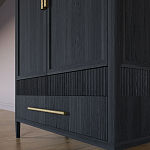 Шкаф платяной Primo с выдвижными ящиками шпон Светлый дуб варинант исполнения - 5 | Loft Concept в Краснодаре