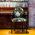 Стул с подлокотниками из натурального бука с изображением птиц и цветов Blooming Birds варинант исполнения - 2 | Loft Concept в Краснодаре