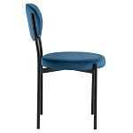 Стул с круглым сиденьем на металлическом основании ALFIE CHAIR Blue варинант исполнения - 5 | Loft Concept в Краснодаре