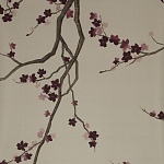 Обои ручная роспись Cherry Tree Special Colourway on Icefield dyed silk варинант исполнения - 1 | Loft Concept в Краснодаре