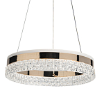 Люстра в виде кольца золотого цвета с прозрачными вставками Radiant Rail варинант исполнения - 1 | Loft Concept в Краснодаре